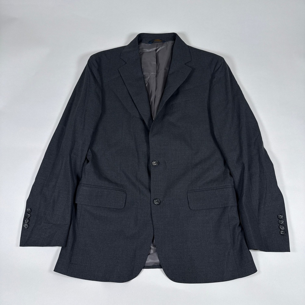 Brooks Brothers Blazer Mens 39R Gray Merino Wool Explorer Vitale Barberis
